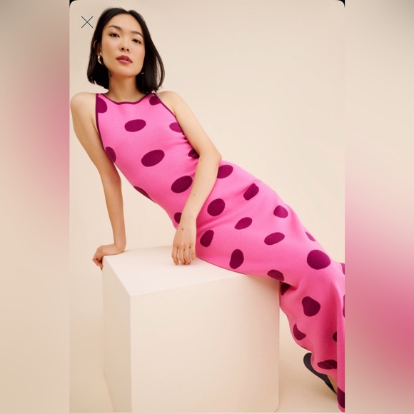 EUC The Wolf Gang Mira Sleeveless Knit Maxi Dress size Large - Picture 1 of 13